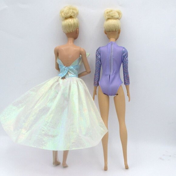 2 Barbie Dolls You Can Be Anything Rhythmic  Gymnast Doll  onde 12" Purple Leota - Picture 7 of 7